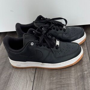 Nike Black and White Air Force 1s Sneakers size 6.5